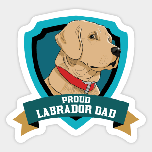 Proud Labrador Dad Sticker